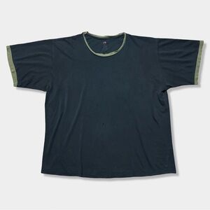 Vtg 00s Y2K Blk Hanes Thrashed Destroyed Worn Grunge Punk Skate Surf T-shirt XL